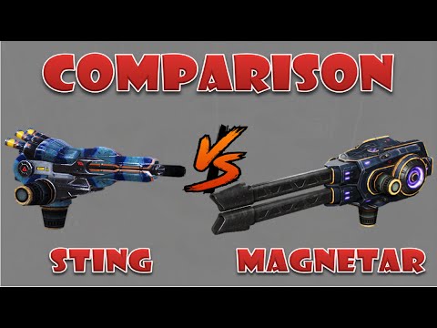 Magnetar vs Sting light weapon comparison test server war robots