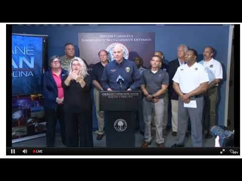 SC Governor gives the latest update on Hurricane Dorian
