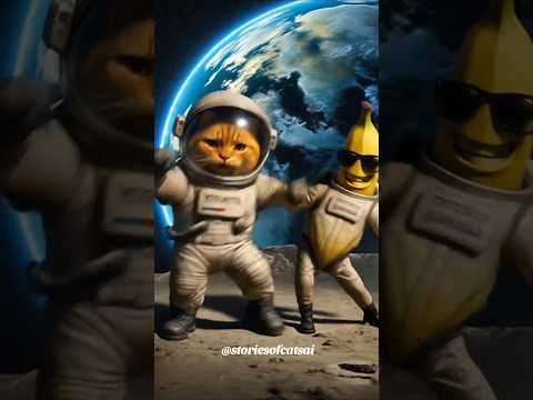 They conquered the planet with this dance 😍  #bananadance #yoshito #aicat #shorts #banana