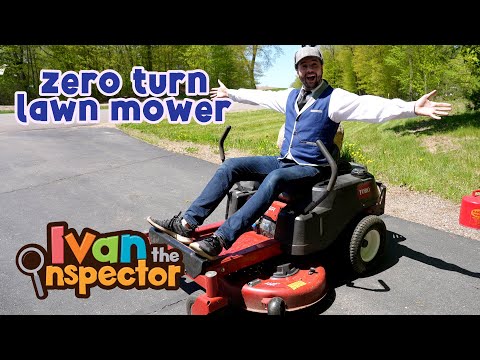 Zero Turn Lawn Mowers For Kids! | Ivan Inspects a Zero Turn Lawn Mower