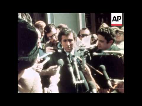 Watergate case defendant speaks to press after being sentenced