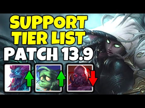 New Support Tier List Patch 13.9 - League of Legends