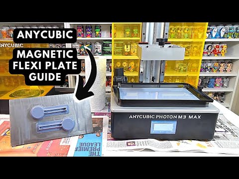 Resin 3D Printer Magnetic Flex Plate For Anycubic Photon M3 Max - Easy Install Guide And Setup