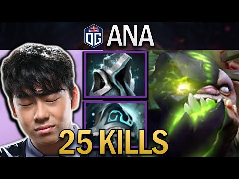 Pudge Dota 2 Gameplay RNG.Ana with 25 Kills and Shiva's Guard #dota #dota2