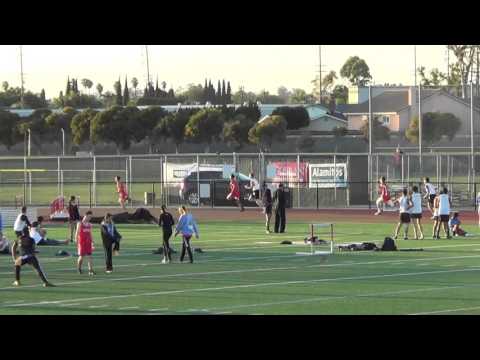 JVB 300m H vs Servite & Rosary 3-9-16 - Los Alamitos Boys