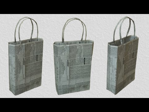 Newspaper bag | how to make a paper bag | paper bag making | newspaper craft