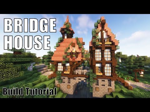 Jax and Wild - Minecraft Bridge House Build Tutorial | Medieval Fantasy Bridge