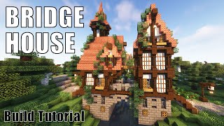 Minecraft Bridge House Build Tutorial | Medieval Fantasy Bridge