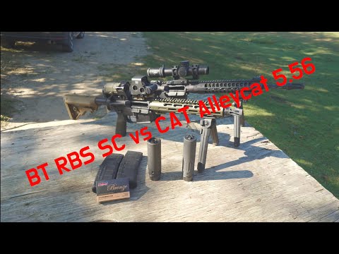 Low back pressure 5.56 suppressor head to head BT PRINT XH RBS-SC & CAT Alleycat 556