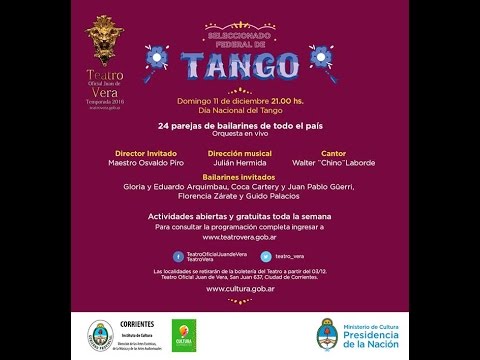 SELECCIONADO FEDERAL DE TANGO 2016 TEATRO JUAN DE VERA