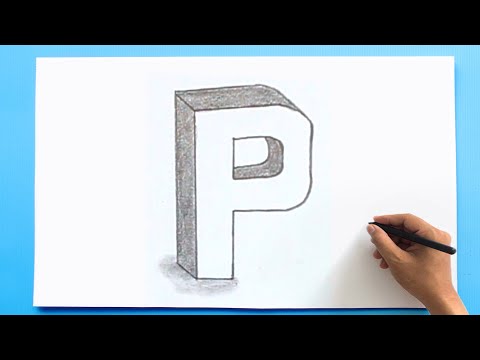 3D Letter Drawing - P