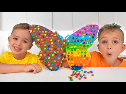 Vlad and Niki Chocolate Pop it Challenge
