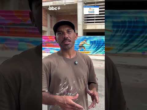 Artista gaúcho transforma cenário de obra em paisagem do litoral em Tramandaí