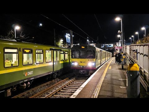 NON Stop Irish Rail 8300 class Dart unit 8309 passes through Sandycove Station.