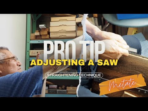 Sharpening a Rare Japanese Ryoba Saw - Carpentry Tool Repair at Kurashige Tool Shop in Tokyo, Japan