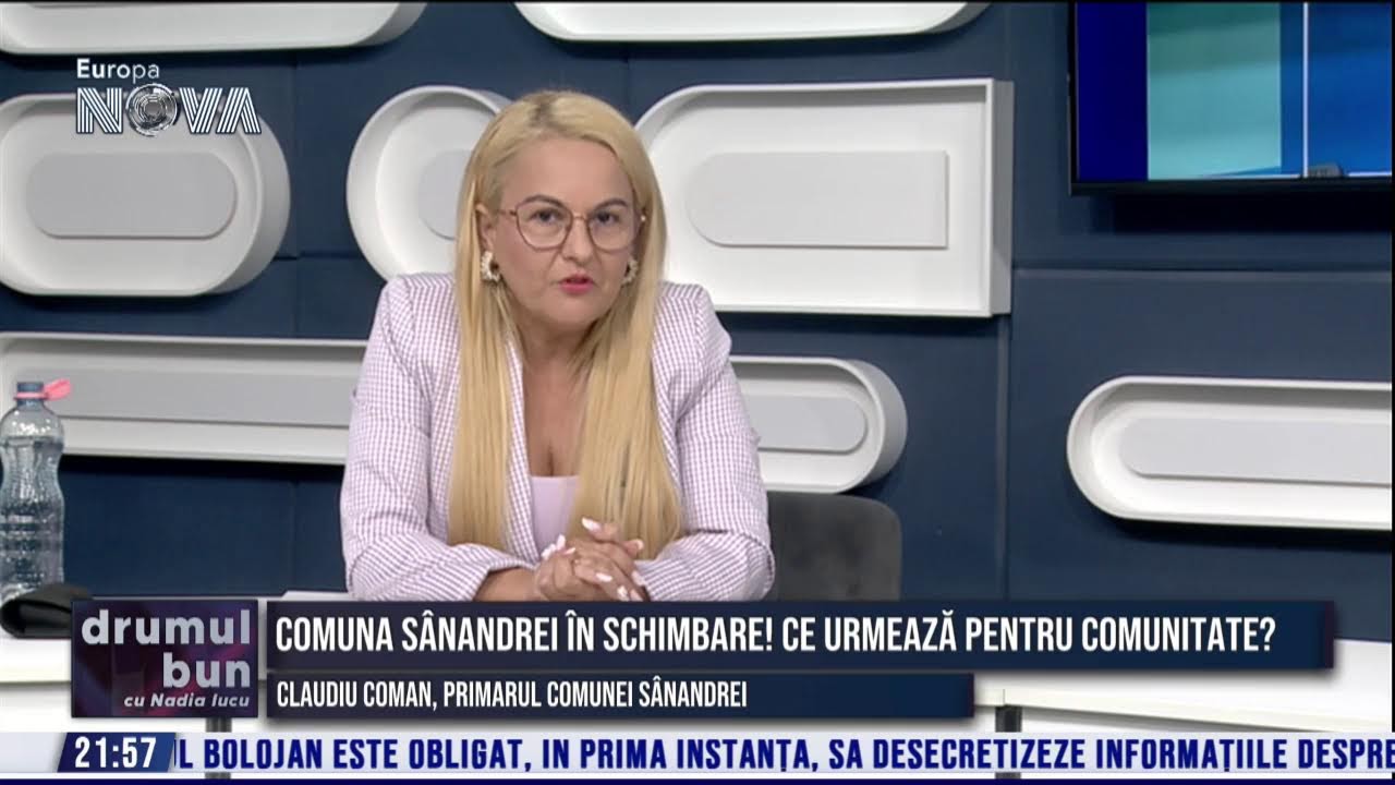 VIDEO (integral) emisiune Drumul Bun cu NADIA IUCU. Invitat: Claudiu Coman, primar comuna Sanandrei