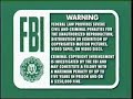 1997 Disney FBI Warning Screens Jungle Green Variant