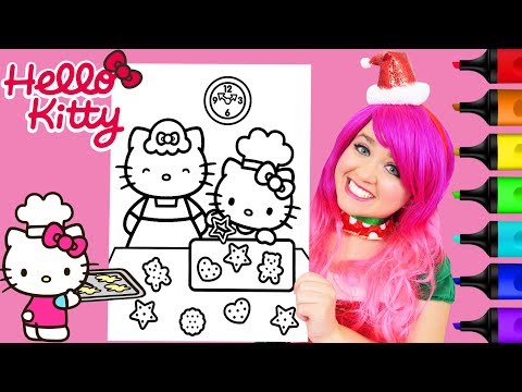 Coloring Hello Kitty & Mama Cookies Coloring Page Prismacolor Markers | KiMMi THE CLOWN Video