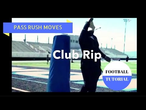 THE CLUB RIP - Pass Rush Moves - Defensive Line Drills - American Football Tutorial Video