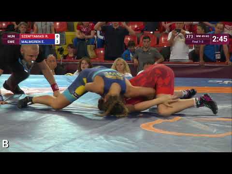 GOLD WW - 49 kg: R. SZENTTAMASI (HUN) v. E. MALMGREN (SWE)