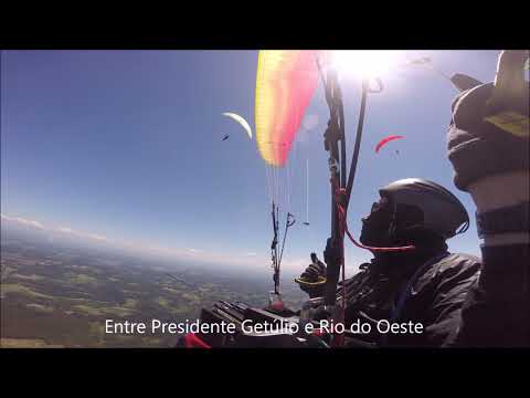 Voo parapente Pomerode-SC a Pouso Redondo-SC 95km
