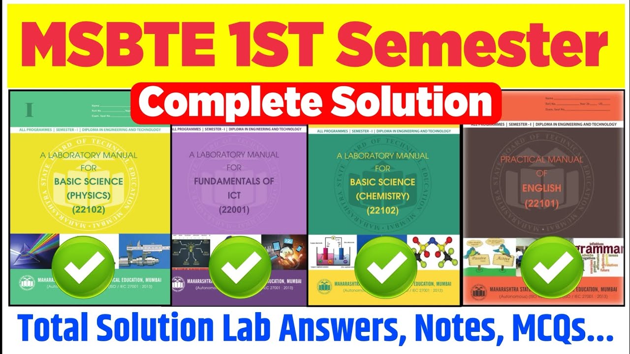 MSBTE 1st Semester Study Material with Solution