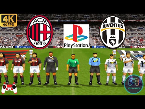 Winning Eleven 2002 Gameplay - AC Milan vs Juventus - Duckstation PS1 on PC  Full Game [4K60]