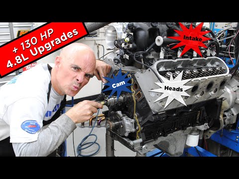 JUNKYARD 4.8L & 5.3L POWER UPGRADES! HOW TO ADD 130+HP TO YOUR LS! HOW TO SWAP HEADS, CAM AND INTAKE