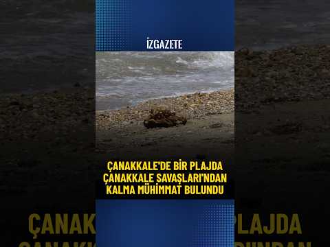 Çanakkale'de bir plajda Çanakkale Savaşları'ndan kalma mühimmat bulundu #çanakkale #plaj