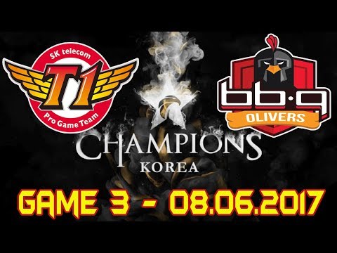 [LCK Summer 2017 W9D5] SKT vs BBQ Game 3 highlights | SK telecom T1 vs bbq OLIVERS