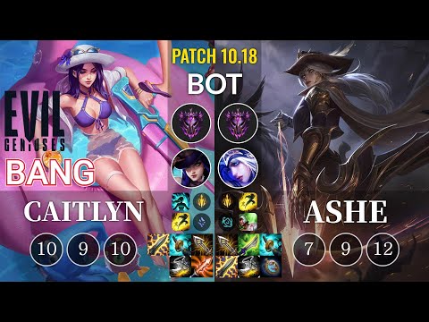 EG Bang Caitlyn vs Ashe Bot - KR Patch 10.18