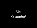 Korn Can You Hear Me Lyrics Video
