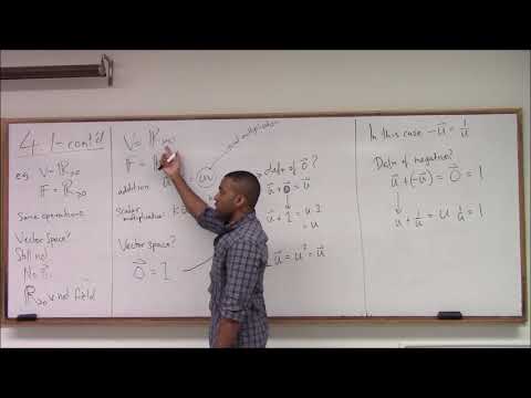 Math 346 Lecture 14 - Vector Space examples and Subspace Intro