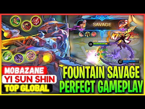 PERFECT SAVAGE!! Fountain Can't Save You - ʙTᴋ | MobaZane Yi Sun Shin - Mobile Legends