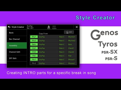 Creating INTRO parts for a specific break in song (Style Creator - Assembly)