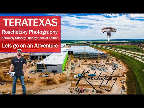 Tesla #GigaTexas #Cybertruck GigaFactory Drone Update: MADE IN USA - Sunday Funday w Adventure Bonus