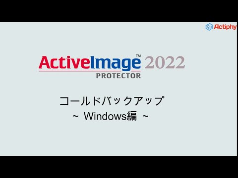コールドバックアップ - Windows編 -