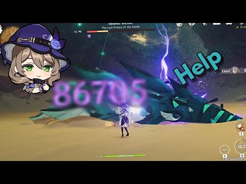 New boss, but didn't return the book... Lisa solo vs Setekh Wenut (no damage taken).【原神】