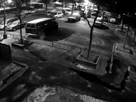 Security video of a man shooting at a parked van that killed Alva Dixon and injured another man.