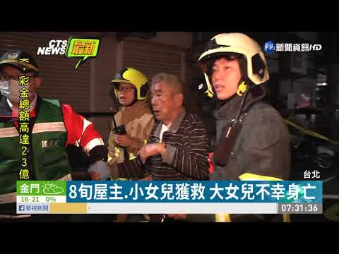 通化街公寓大火 屋主父女1死2傷