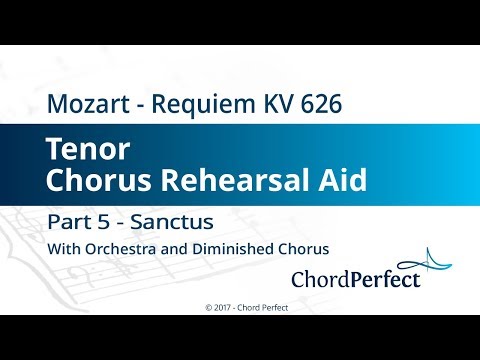 Mozart's Requiem Part 5 - Sanctus - Tenor Chorus Rehearsal Aid