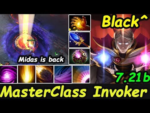 Black^ -  [Invoker] MasterClass is back Midas Build 7.21 b Dota 2 Pro Gameplay