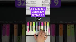 Crazy Frog - Axel F (easy piano tutorial) #pianotutorial #easypiano #crazyfrog #axelf #piano