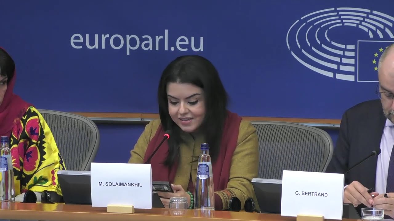Mariam Solaimankhail, MP (Afghanistsan), at the European Parliament