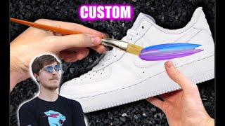 CUSTOM Air Force 1's for Mr. Beast!!