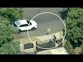 POLICE CHASE Bystander Throws Chair At Suspect