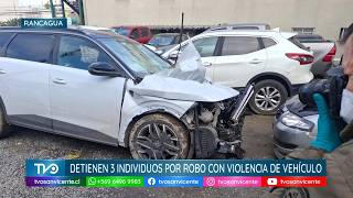 Rápido actuar de Carabineros permite detener a tres involucrados en robo con violencia de vehículo