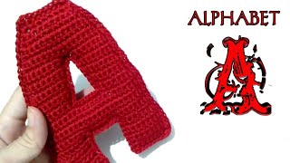 cara merajut huruf A || alphabet crochet || amigurumi letter A
