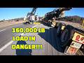 OVERSIZED & OVER THE EDGE. 160,000 POUND LOAD IN DANGER!!!