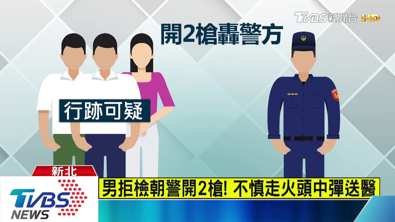 男拒檢朝警開2槍！　不慎走火頭中彈送醫
